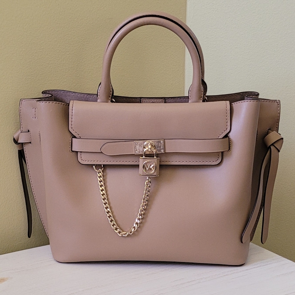 Micheal kors Hamilton Legacy Large Leather Belted Satchel